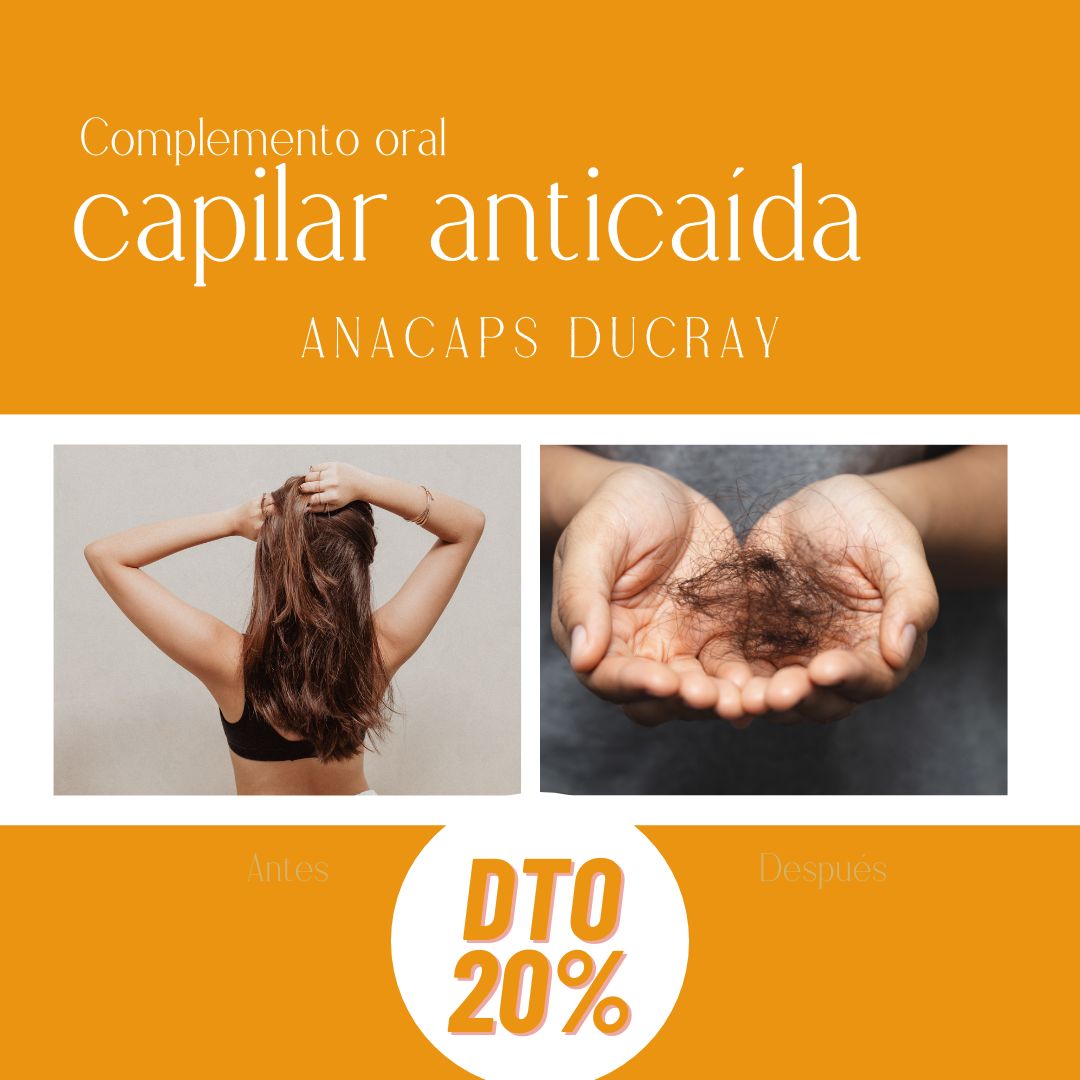 20 por ciento de Descuento en los complementos anticaida Anacaps Ducray